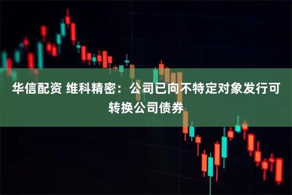 华信配资 维科精密：公司已向不特定对象发行可转换公司债券