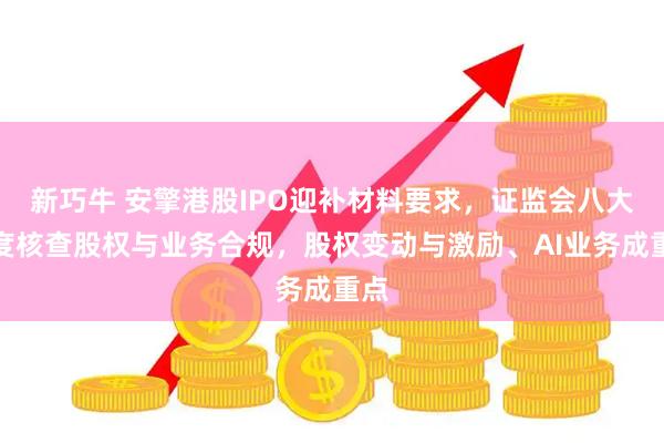 新巧牛 安擎港股IPO迎补材料要求，证监会八大维度核查股权与业务合规，股权变动与激励、AI业务成重点